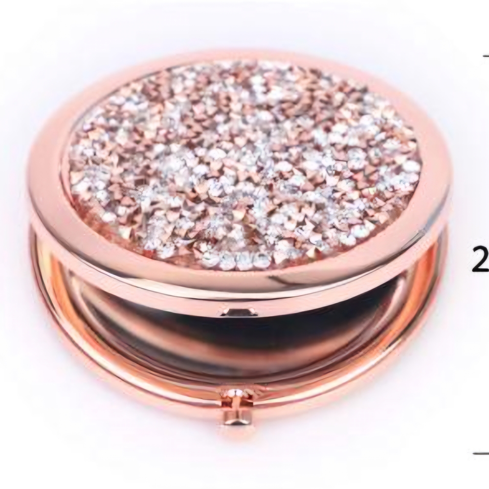 Glamorous Rhinestone Compact Mirror - Picture 5 of 6